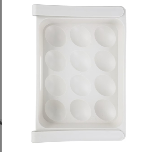 Storage Essentials Large White Egg Storage Tray Food Holder Organizer Shelf - Picture 14 of 16